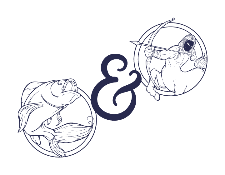 Fische und Schütze
