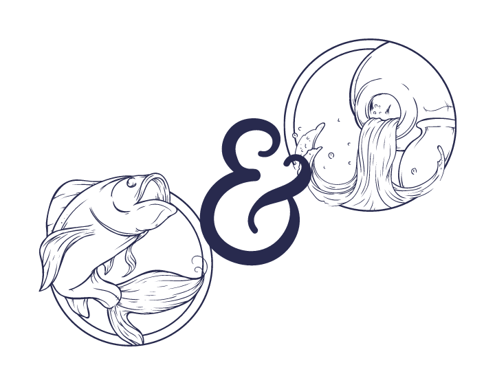 Fische und Wassermann