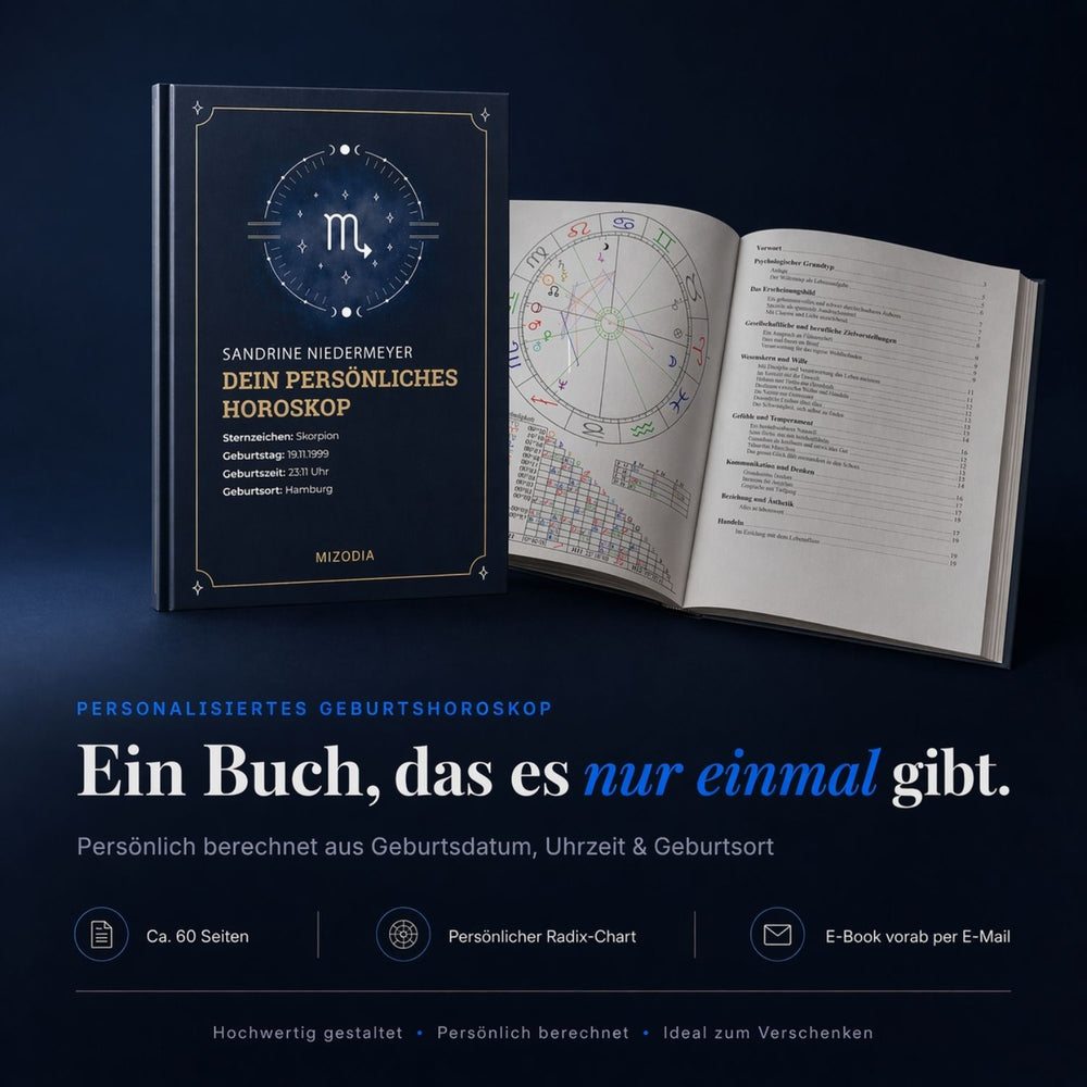 Persönliches Geburtshoroskop als gedrucktes Buch